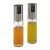 Set shakere pentru ulei si otet, Everestus, LEE01, otel inoxidabil, sticla, plastic, transparent, argintiu