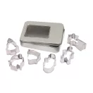 Set 6 forme de prajituri, 11,6 x 8,7 x 2,3 cm, Everestus, 20SEP0953, Otel, Argintiu