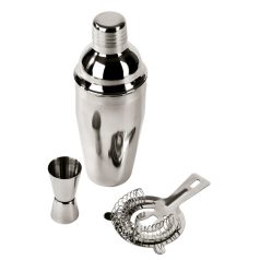   Shaker pentru cocktail, Everestus, 21OCT1457, 550 ml, Ø8 x 22 cm, Otel, Argintiu