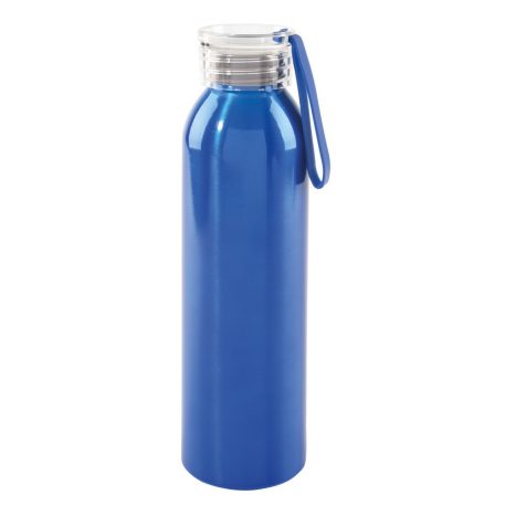 Sticla de apa sport, Everestus, 22FEB1333, 650 ml, Ø6.6x23 cm, Aluminiu, Plastic, Silicon, Albastru