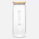 Carafa 1200 ml, 2401E14317, Everestus, Ø8.8x22.5 cm, Sticla, Bambus, Maro