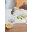 Carafa 1200 ml, 2401E14317, Everestus, Ø8.8x22.5 cm, Sticla, Bambus, Maro