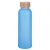 Sticla de apa sport, Everestus, 22FEB1355, 500 ml, Ø6x21.5 cm, Sticla, Bambus, Silicon, Albastru