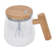   Cana electronica cu amestecare automata, Everestus, 2610E19402, 400 ml, Ø8.3x10.5 cm, Sticla, Plastic, Transparent