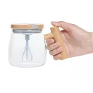 Cana electronica cu amestecare automata, Everestus, 2610E19402, 400 ml, Ø8.3x10.5 cm, Sticla, Plastic, Transparent