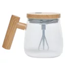 Cana electronica cu amestecare automata, Everestus, 2610E19402, 400 ml, Ø8.3x10.5 cm, Sticla, Plastic, Transparent