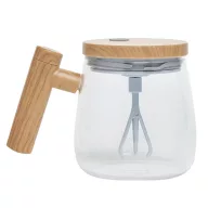   Cana electronica cu amestecare automata, Everestus, 2610E19402, 400 ml, Ø8.3x10.5 cm, Sticla, Plastic, Transparent