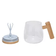   Cana electronica cu amestecare automata, Everestus, 2610E19402, 400 ml, Ø8.3x10.5 cm, Sticla, Plastic, Transparent