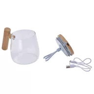   Cana electronica cu amestecare automata, Everestus, 2610E19402, 400 ml, Ø8.3x10.5 cm, Sticla, Plastic, Transparent