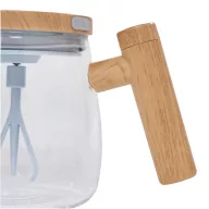   Cana electronica cu amestecare automata, Everestus, 2610E19402, 400 ml, Ø8.3x10.5 cm, Sticla, Plastic, Transparent