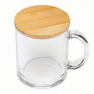   Cana 330 ml, 2401E14310, Everestus, Ø8x9.5 cm, Sticla, Bambus, Transparent