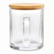   Cana 330 ml, 2401E14310, Everestus, Ø8x9.5 cm, Sticla, Bambus, Transparent