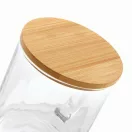 Cana 330 ml, 2401E14310, Everestus, Ø8x9.5 cm, Sticla, Bambus, Transparent