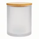 Cana 330 ml, 2401E14311, Everestus, Ø8x9.5 cm, Sticla, Bambus, Transparent