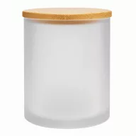   Cana 330 ml, 2401E14311, Everestus, Ø8x9.5 cm, Sticla, Bambus, Transparent