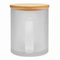  Cana 330 ml, 2401E14311, Everestus, Ø8x9.5 cm, Sticla, Bambus, Transparent