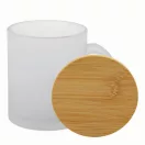 Cana 330 ml, 2401E14311, Everestus, Ø8x9.5 cm, Sticla, Bambus, Transparent