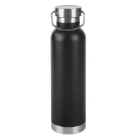   Termos, Everestus, 22FEB1223, 650 ml, Ø7.3x26 cm, Otel, Plastic, Silicon, Negru