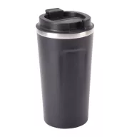   Cana termos, Everestus, 18SEP4226, 500 ml,  Ø9x17 cm, Otel, Plastic, Silicon, Negru