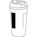 Cana termos, Everestus, 18SEP4226, 500 ml,  Ø9x17 cm, Otel, Plastic, Silicon, Negru