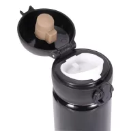   Termos, Everestus, 22FEB1236, 400 ml, Ø6.5x22 cm, Otel, Plastic, Silicon, Negru