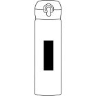 Termos, Everestus, 22FEB1236, 400 ml, Ø6.5x22 cm, Otel, Plastic, Silicon, Negru