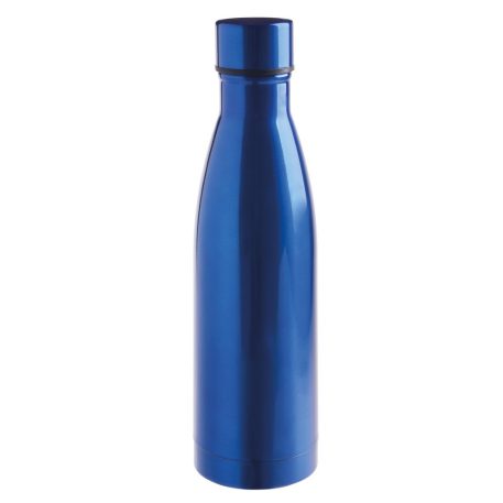 Sticla de apa sport, Everestus, 22FEB1339, 500 ml, Ø6.5x22 cm, Otel, Plastic, Silicon, Albastru