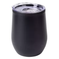  Cana termos, Everestus, 18SEP4221, 300 ml,  Ø8.8x11.2 cm, Otel, Plastic, Silicon, Negru