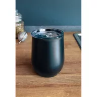   Cana termos, Everestus, 18SEP4221, 300 ml,  Ø8.8x11.2 cm, Otel, Plastic, Silicon, Negru