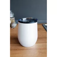   Cana termos, Everestus, 18SEP4222, 300 ml,  Ø8.8x11.2 cm, Otel, Plastic, Silicon, Alb