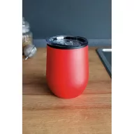   Cana termos, Everestus, 18SEP4225, 300 ml,  Ø8.8x11.2 cm, Otel, Plastic, Silicon, Rosu