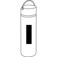   Termos, Everestus, 18SEP4309, 400 ml,  Ø6.9x22.8 cm, Otel, Bambus, Plastic, Silicon, Maro, Argintiu