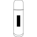 Termos, Everestus, 18SEP4313, 450 ml,  Ø6.8x23.8 cm, Otel, Bambus, Plastic, Silicon, Maro, Argintiu