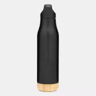   Termos 500 ml, 2401E14494, Everestus, Ø6.5x27 cm, Otel, Bambus, Negru