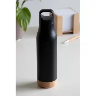   Termos 500 ml, 2401E14494, Everestus, Ø6.5x27 cm, Otel, Bambus, Negru