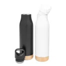 Termos 500 ml, 2401E14495, Everestus, Ø6.5x27 cm, Otel, Bambus, Alb