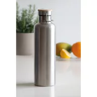   Termos 1000 ml, 2401E14497, Everestus, Ø8.5x29.5 cm, Otel, Bambus, Argintiu