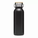 Termos 500 ml, 2401E14482, Everestus, Ø7.2x22.3 cm, Otel, Bambus, Negru