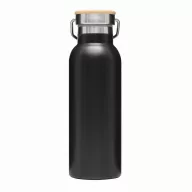   Termos 500 ml, 2401E14482, Everestus, Ø7.2x22.3 cm, Otel, Bambus, Negru