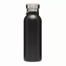 Termos 500 ml, 2401E14482, Everestus, Ø7.2x22.3 cm, Otel, Bambus, Negru