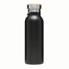 Termos 500 ml, 2401E14482, Everestus, Ø7.2x22.3 cm, Otel, Bambus, Negru