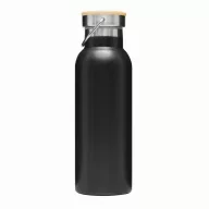   Termos 500 ml, 2401E14482, Everestus, Ø7.2x22.3 cm, Otel, Bambus, Negru