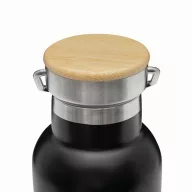   Termos 500 ml, 2401E14482, Everestus, Ø7.2x22.3 cm, Otel, Bambus, Negru