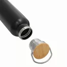 Termos 500 ml, 2401E14482, Everestus, Ø7.2x22.3 cm, Otel, Bambus, Negru