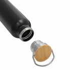 Termos 500 ml, 2401E14482, Everestus, Ø7.2x22.3 cm, Otel, Bambus, Negru
