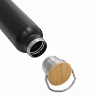   Termos 500 ml, 2401E14482, Everestus, Ø7.2x22.3 cm, Otel, Bambus, Negru
