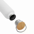 Termos 500 ml, 2401E14483, Everestus, Ø7.2x22.3 cm, Otel, Bambus, Alb