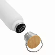   Termos 500 ml, 2401E14483, Everestus, Ø7.2x22.3 cm, Otel, Bambus, Alb