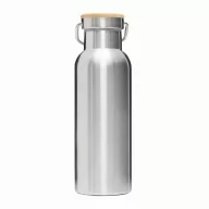   Termos 500 ml, 2401E14484, Everestus, Ø7.2x22.3 cm, Otel, Bambus, Argintiu