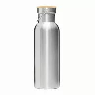   Termos 500 ml, 2401E14484, Everestus, Ø7.2x22.3 cm, Otel, Bambus, Argintiu